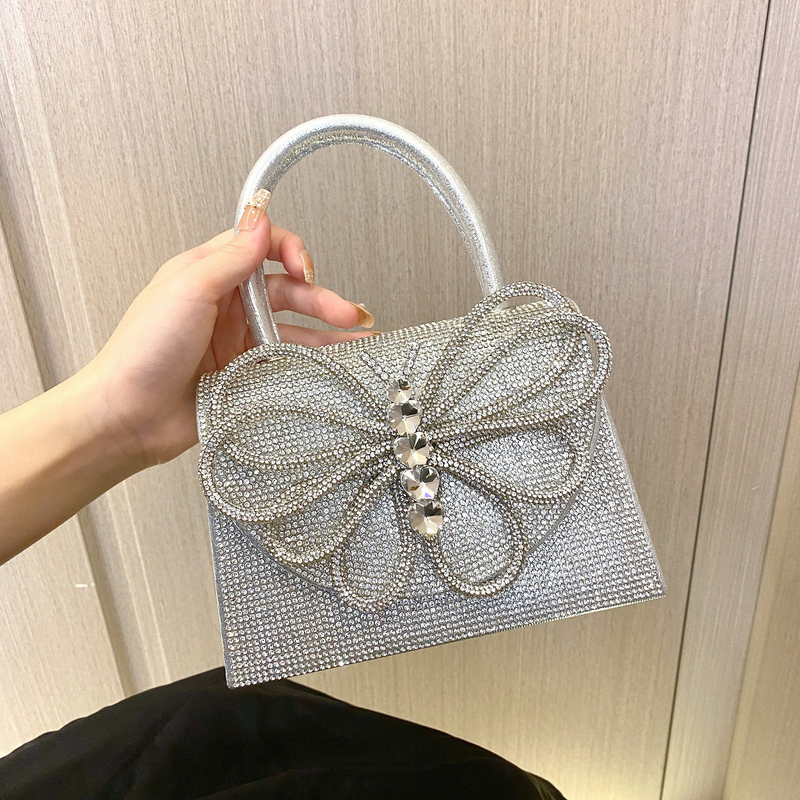 Women's Evening Bags Handbag Silver Bag Rhinestone Bag Bar Party Party Evening Bag Birthday Wedding Party Dinner Bag_voghion.com