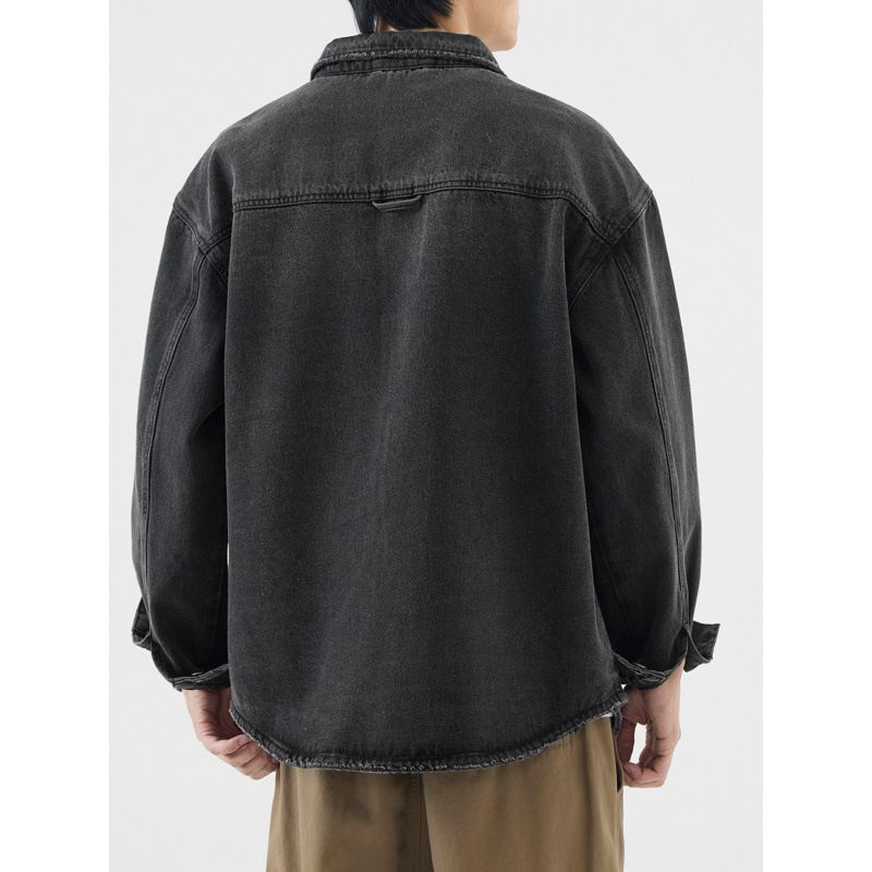 Giacca da lavoro in denim larga retrò da uomo, da cowboy_voghion.com