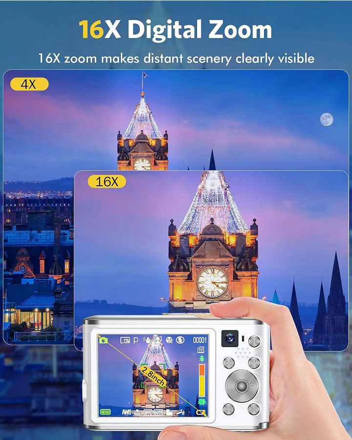 Hot Sælger High-Definition 4K Dual Lens Selfie Digital Portable Card CCD Student Camera_voghion.com