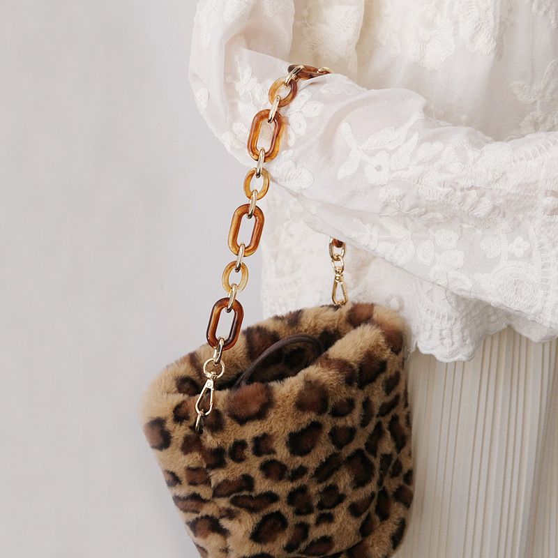 Shoulder Strap Accessories Mixed Gold Bag Resin Thick Acrylic Phone Chain_voghion.com
