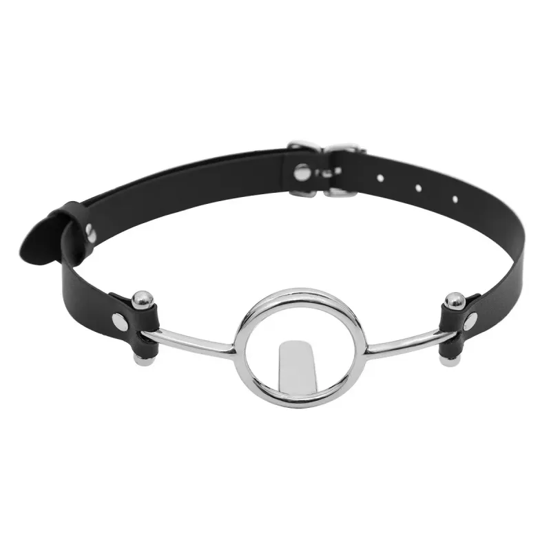 Bdsm Stal nierdzewna Otwarte usta Gag O pierścień Język Flail BDSM Bondage Skórzana uprząż Piłka Dorosły niewolnik Erotyczna zabawka seksualna dla_voghion.com