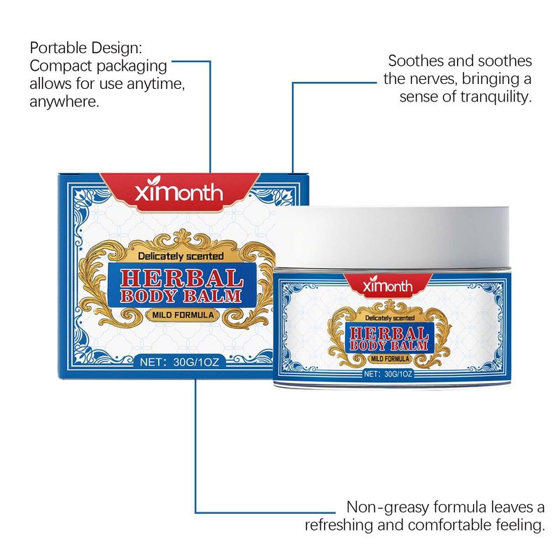 Crema de hierbas Ximonth Relajación a la hora de dormir Esencia vegetal Fragancia Cuidado diario Confort nocturno Sueño_voghion.com