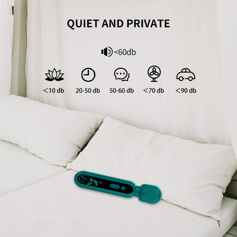 MELO újratölthető kézi személyi masszírozó pálca vízálló erőteljes többsebességes vibrációs suttogó csendes vezeték nélküli feketés_voghion.com