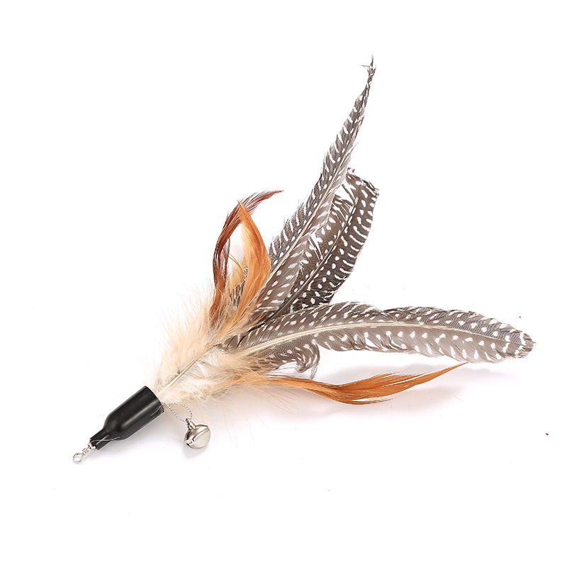 Forniture per animali domestici, bacchetta per il gioco di perle e piume, giocattolo fai da te per l'autointrattenimento del gatto, testa di ricambio_voghion.com