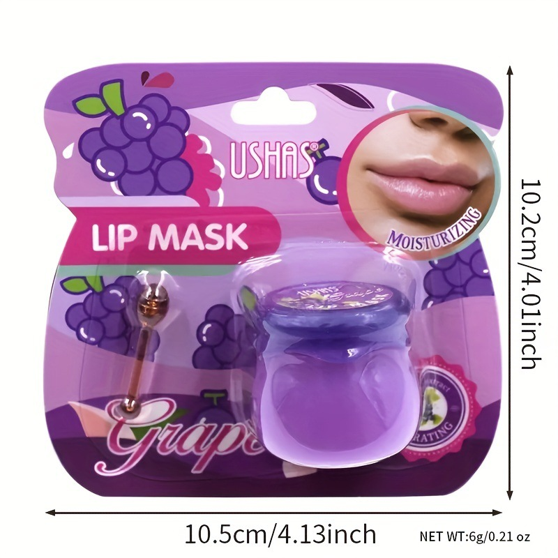 El cuidado de mascarilla congelada con sabor a uva de venta caliente de USHAS hidrata e hidrata las líneas de los labios_voghion.com