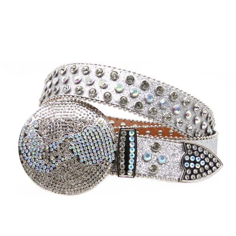 Cinturón de cristal con incrustaciones de diamantes y hebilla de tierra llena de diamantes, tendencia de moda punk, Y2K_voghion.com