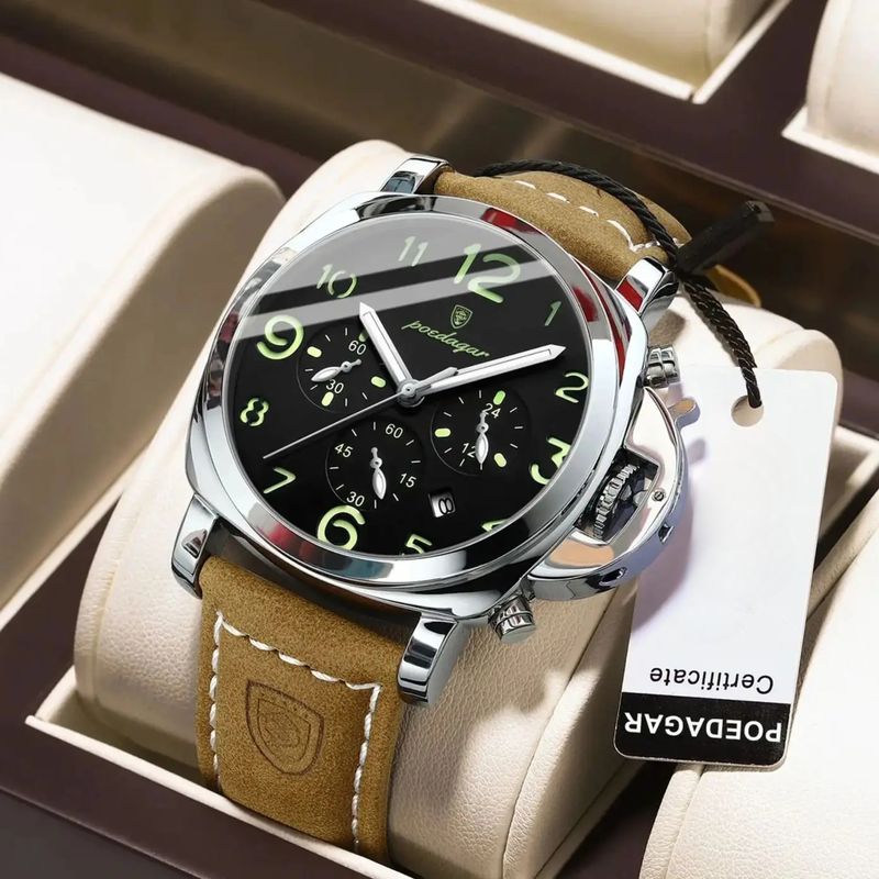 Luxury Military Watch For Men Waterproof Luminous Leather Man Watch Quartz High Quality Men's Sports Watches Male Reloj_voghion.com