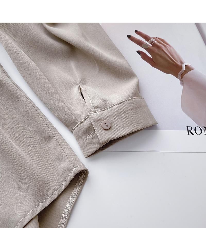 Maglietta a maniche lunghe per donna, sottile ed elegante, lunghezza media, nuovo stile per l'inverno, design di nicchia, top con lacci_voghion.com