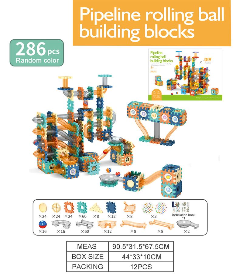 Slide Ball Building Block Children Assemble And Build Slide Marble Educational Toy Gifts_voghion.com