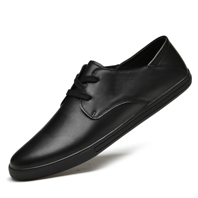Unbeatable Quality Men's Heel Can Be Stepped On With Large 45 Breathable Board 46 Cowhide Casual Small Size 36 White Leather Shoes, 37_voghion.com