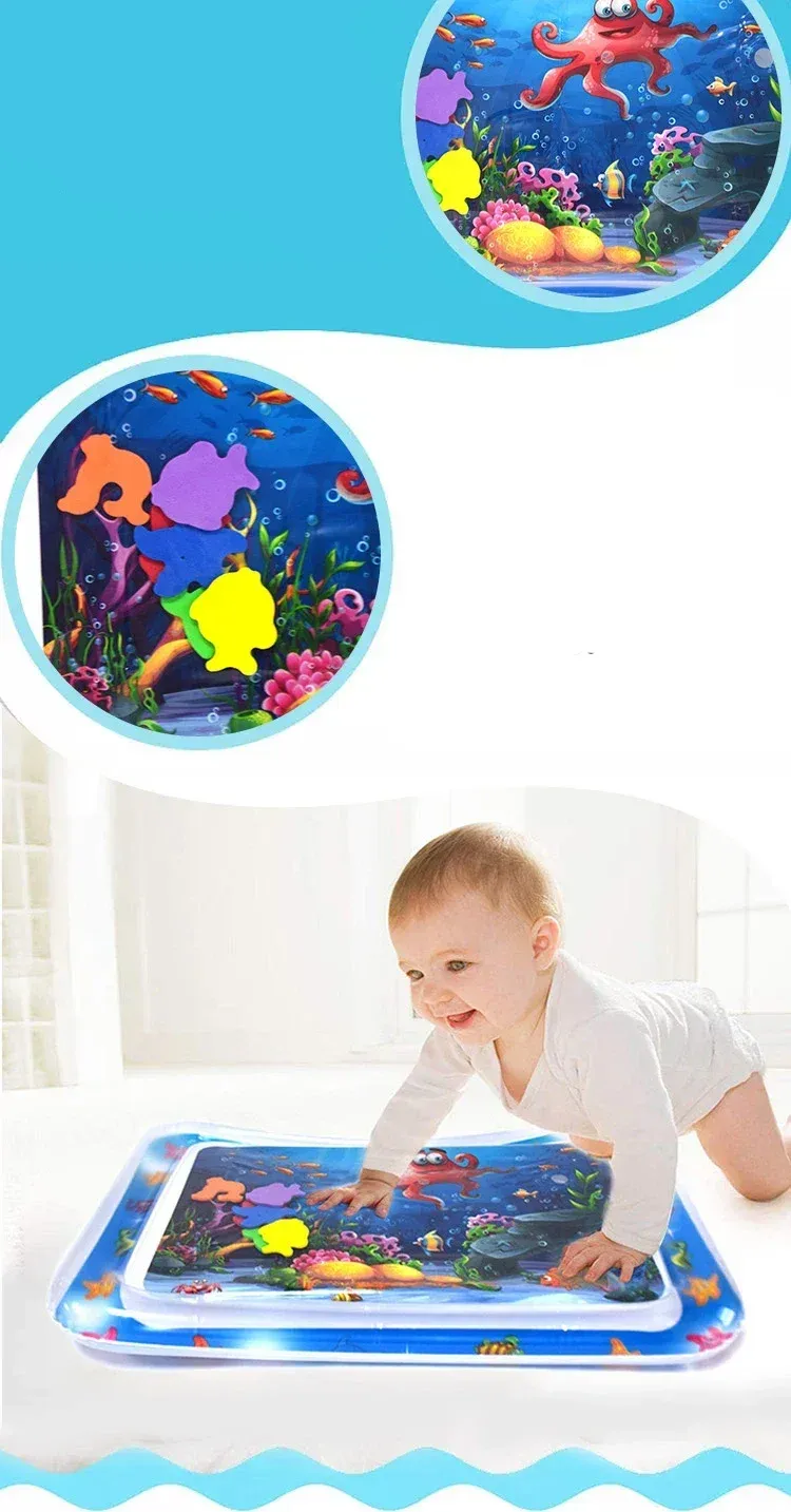 Summer Inflatable Water Mat PVC Playmat Toddler Activity Play Center Water Mat For Babies Early Education Developing Sum_voghion.com