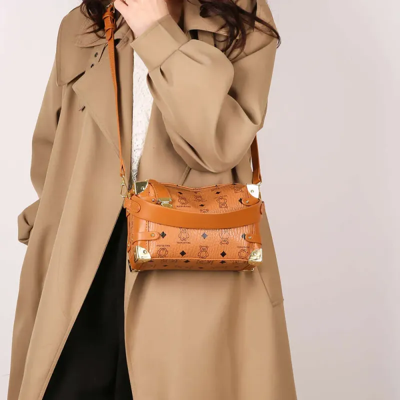 New Handheld Soft Box High-end Fashion Print Color-blocking Light Luxury Handbag Single Shoulder Crossbody Women's Bag_voghion.com