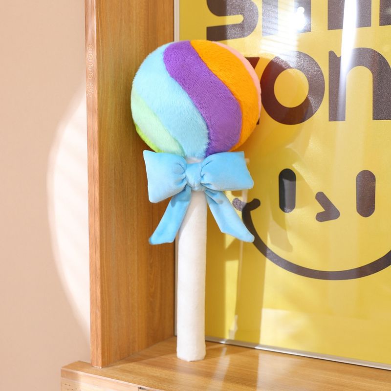 Cuscino di peluche a forma di arcobaleno a forma di palla di caramella per bambini, morbido e coccoloso, regalo di compleanno perfetto per ragazze sognatrici._voghion.com
