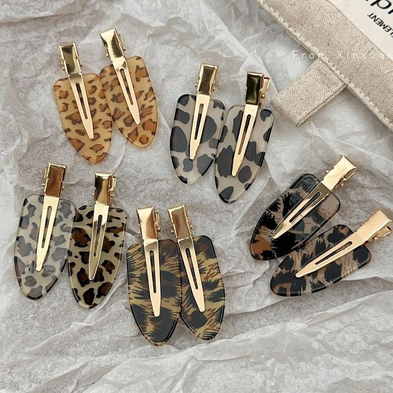 Coreano piccolo e squisito retrò leopardo stampa forcina senza cuciture dolce e fresco ragazza trucco forcina versatile texture forcina rotta_voghion.com