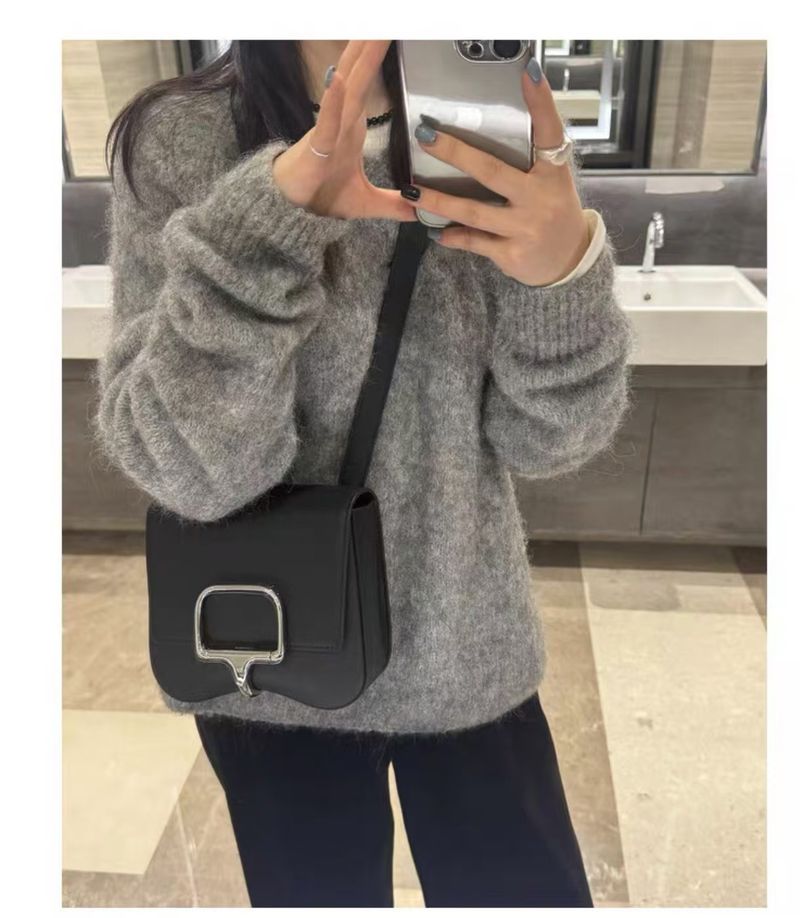 Echtes Leder Damen Schulter Mode Sattel Große Kapazität Vielseitige Crossbody Einzigartige Hüfttasche_voghion.com