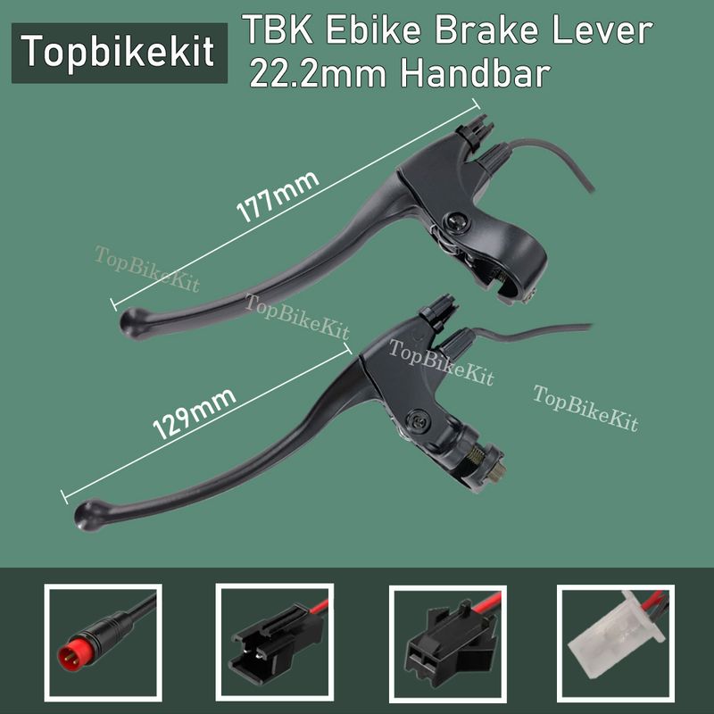 1 par elcykel aluminiumlegering vattentät spak strömavstängning bromssystem 2-polig kontakt 150 cm/50 cm 22,2 mm styr_voghion.com