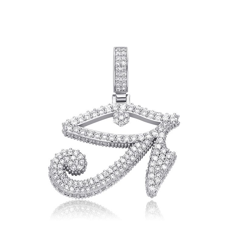 Halskette mit Horusauge-Anhänger für Herren und Damen – altägyptisches Symbol mit Zirkonia, Hip-Hop-Statement-Stück für Trendsetter_voghion.com