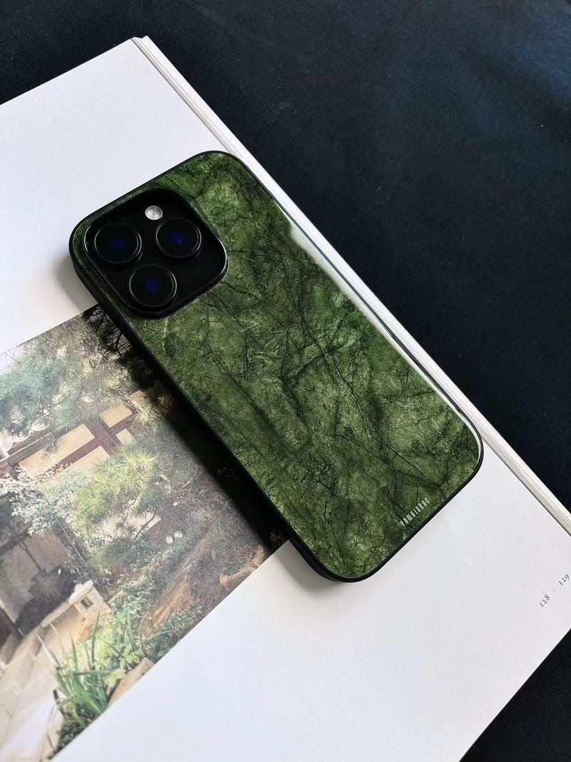 Unbeatable Quality Cang Jade Emerald Yarn Xi Original Chinese Soft Glass Mobile Phone Shell For IPhone Niche Style Fancy Iphone16promax_voghion.com