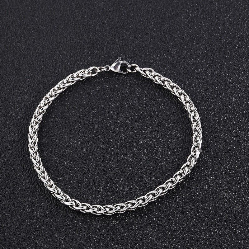 Bracciale in acciaio al titanio lavabile versatile alla moda con catena cubana anti-scolorimento da uomo, in acciaio inossidabile e molto venduto_voghion.com