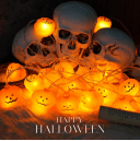 LED Pumpkin String Lights 11 FT Halloween Decoration Light Battery Operated With Timer Function For Halloween Thanksgiving Party Home Decoration_voghion.com