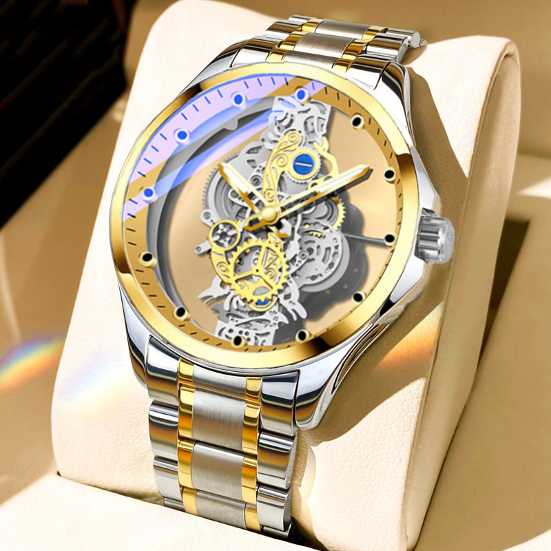 Nuovo orologio da uomo trasparente cavo non completamente automatico impermeabile luminoso nuovo_voghion.com