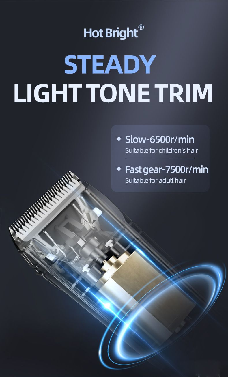 Tagliacapelli professionale senza fili 907 - Lama in lega di titanio, impostazioni regolabili, silenzioso e impermeabile per uomini, donne e animali domestici_voghion.com