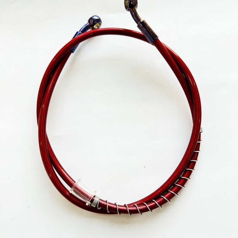 Tubo de óleo hidráulico universal para motocicleta AN3 vermelho 10CM-500CM mangueira de freio de titânio comprimento da junta pode ser personalizado_voghion.com
