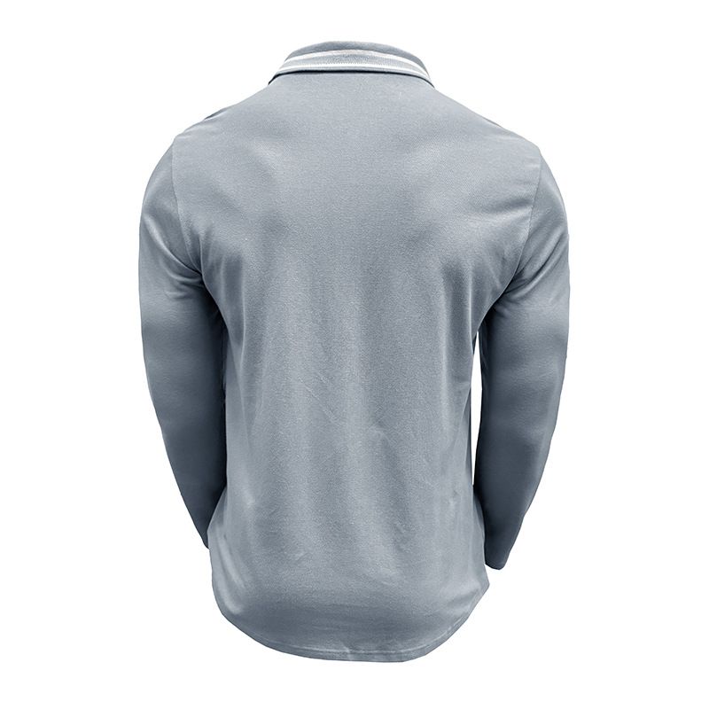 Polo a maniche lunghe con risvolto e bottoni da uomo_voghion.com
