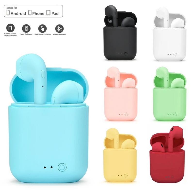 Cuffie wireless i12 TWS auricolari stereo con cancellazione del rumore Bluetooth cuffie sportive impermeabili per musica_voghion.com