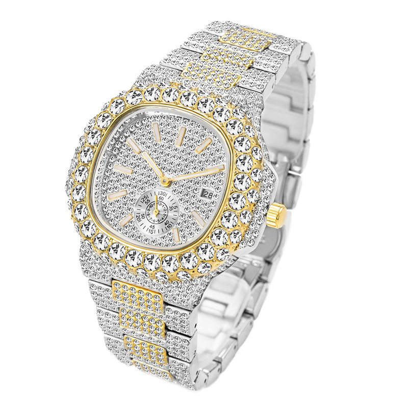 Νέο ανδρικό ρολόι Baida Fashion Diamond Hip Hop Full Sky Star Glow του 2024 με μπρασελέ και καντράν_voghion.com