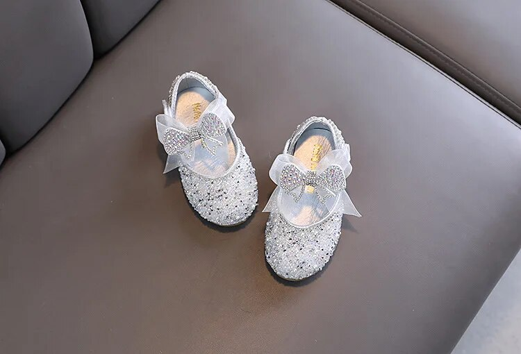 AINYFU – chaussures de mariage en cuir pailleté pour filles, chaussures de princesse avec nœud papillon en strass, à la mode, nouvelle collection 2024_voghion.com