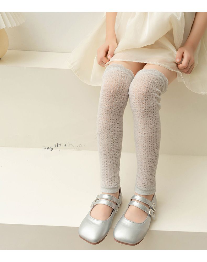 Children's summer bubble mouth ultra-thin cotton sunscreen sleeves girls air conditioning calf socks dual-use breathable sleeves batch_voghion.com