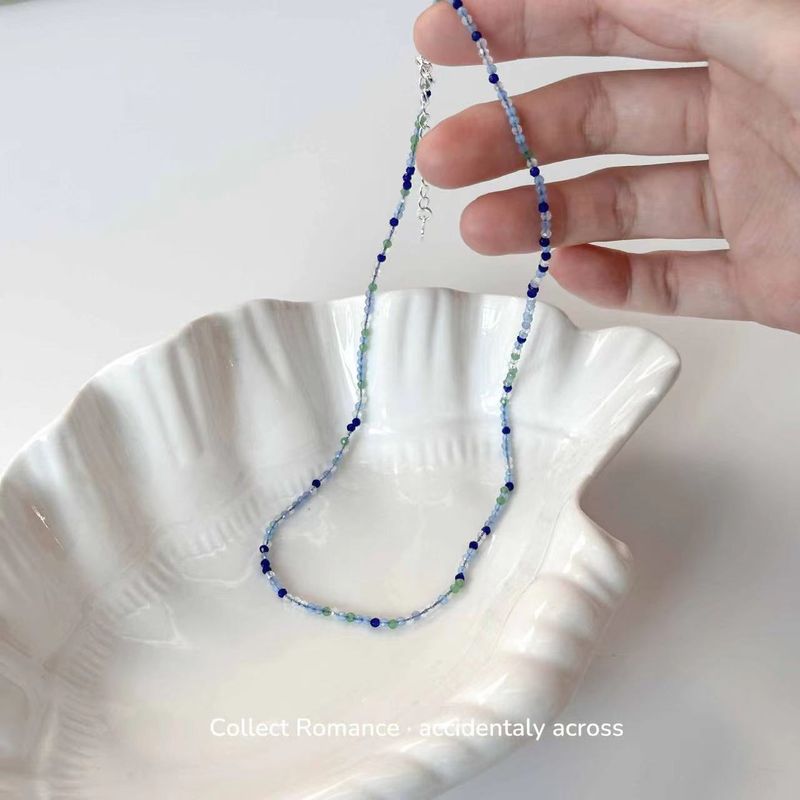 Xiaomi Beads Colorful Heart Necklace For Women Summer High-end Design Sense Niche Accessories Forest Style Crystal_voghion.com