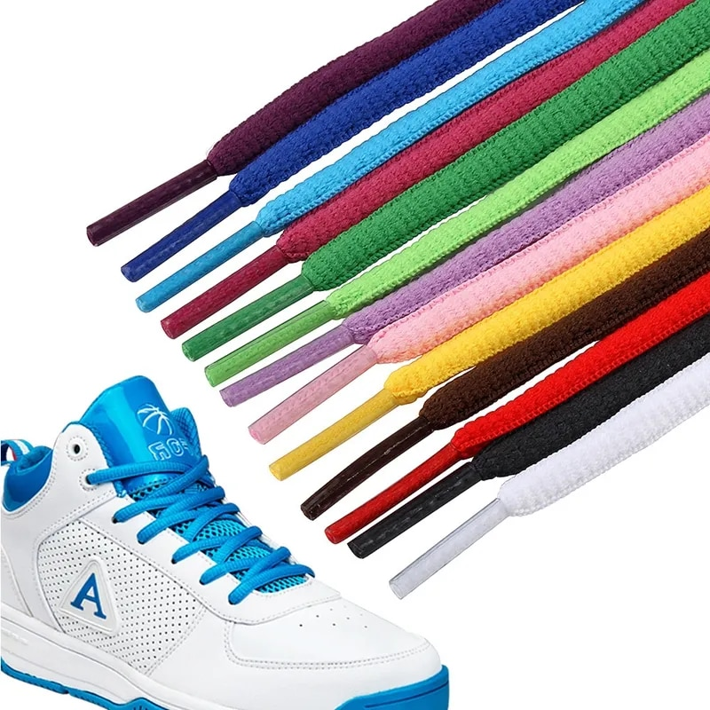 Men's And Women's Sports Shoelaces Color Flat Semicircular Shoelace Suitable For All Shoes Round Laces 23 Colors 1 Pair_voghion.com