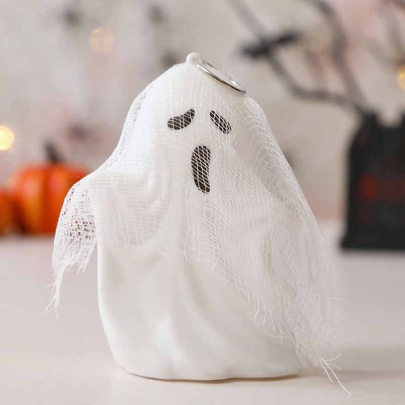 Halloween Ghost Decorations - Spooky Gauze Ghost Hanging Ornaments For Halloween Party, Trick Or Treat, Haunted House Decor (Set Of 4 Styles)_voghion.com