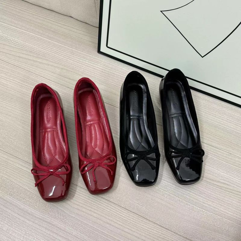 Französische kleine Erhöhung Ballett Einzelschuhe 2024 Sommer neue Mary Jane High Heel rote Lederschuhe_voghion.com