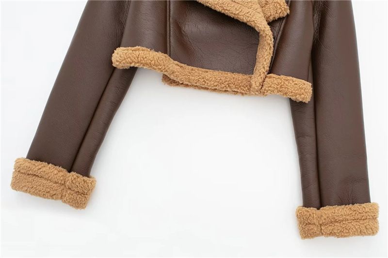 Women's Clothing leather jacket autumn and winter new loose street hot girl motorcycle jacket_voghion.com