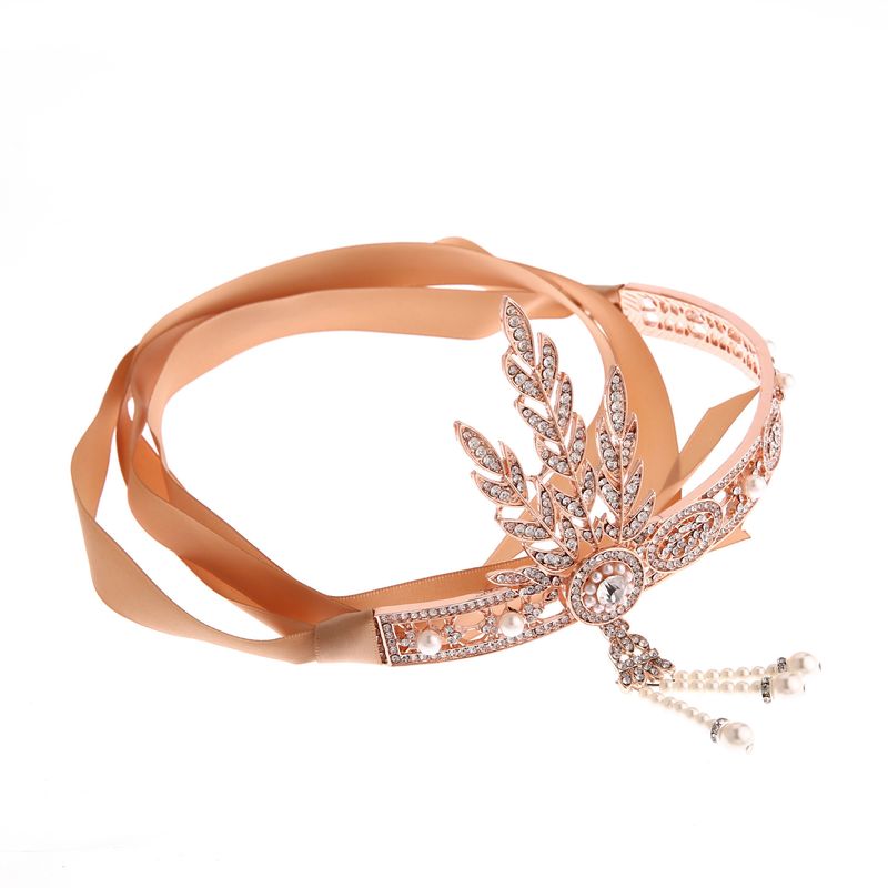 Incredibili gioielli Gatsby Stesso stile Corona Sposa Ornamento per capelli con perle femminili_voghion.com