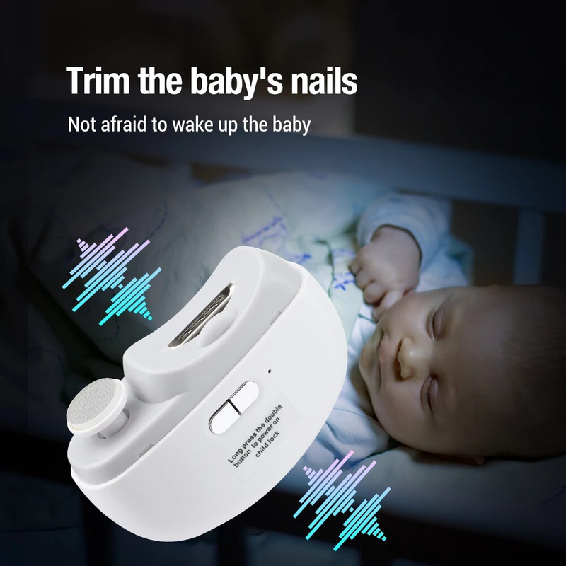 Polieren 1 Elektrischer Nagelknipser mit leichtem automatischem Trimmer Wiederaufladbares Nagelschleif-Maniküre-Pflegewerkzeug für Babys_voghion.com