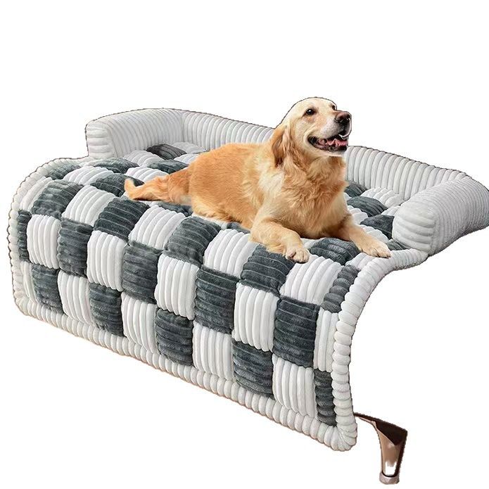 Thickened Plush Large Sleeping Dog Bed Pet Supplies Warm Mat_voghion.com