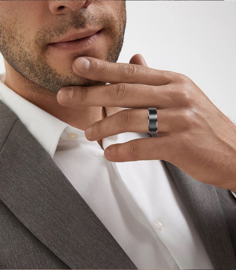 Men's Jewelry New Smart Ring Multi Function Ring Heart Rate Blood Oxygen Sleep Monitoring Ring Sports Step Counting Waterproof_voghion.com