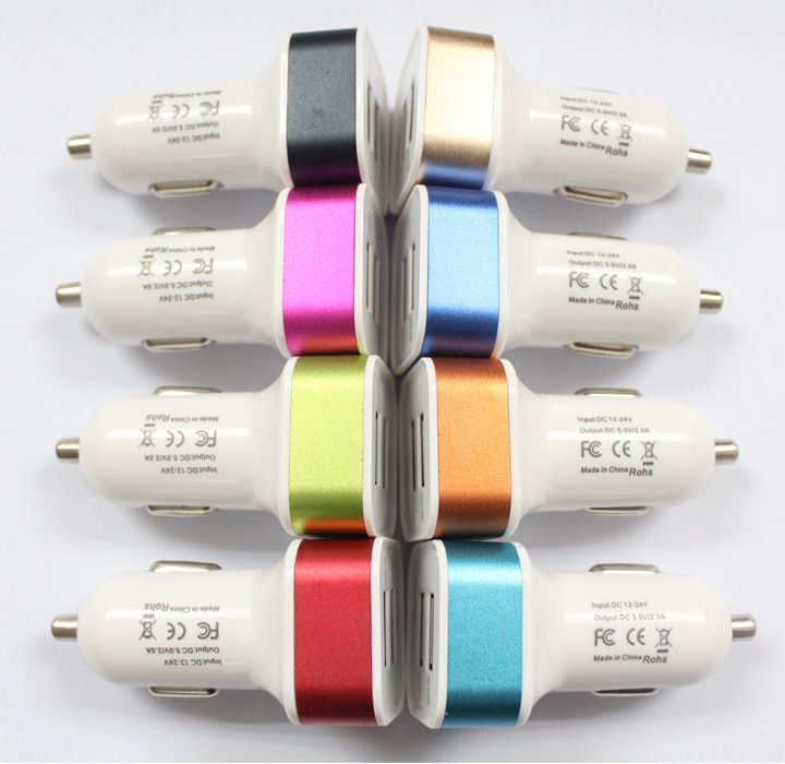 Car Chargers New Car Mobile Phone Charger One To Three Dual USB Car Charger With Cable Multi Function Charger_voghion.com