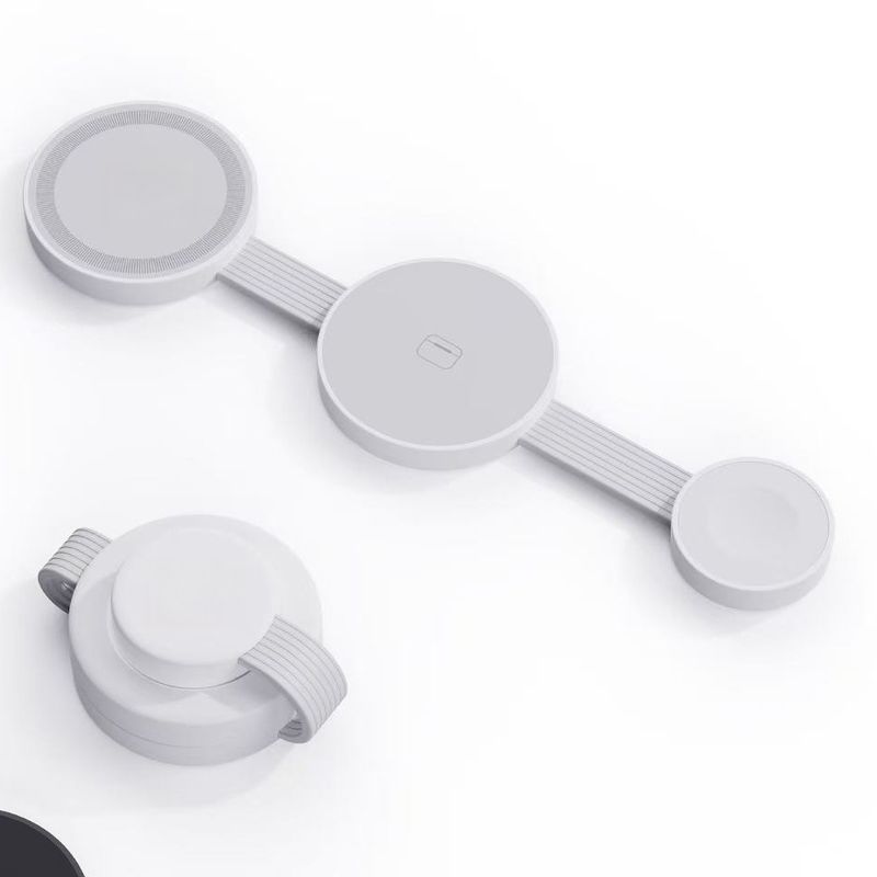 New Desktop Folding Three-in-one Magnetic Wireless Charger, Foldable For Mobile Phone Wireless Charger_voghion.com