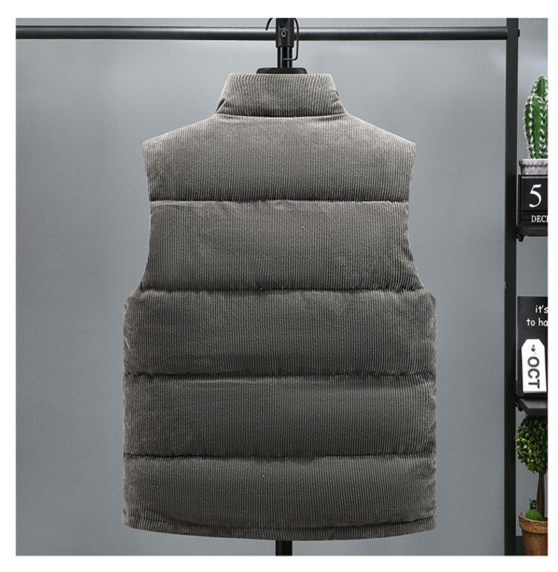 Vīriešu korejiešu versijas velveta ikdienas dūnu kokvilnas silta ziemas āra veste H838_voghion.com