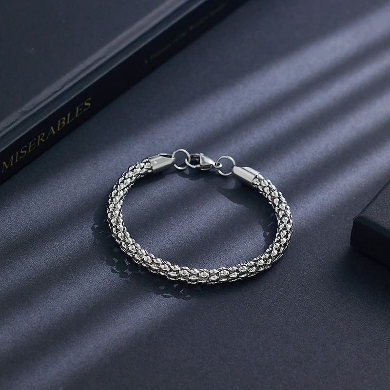 Bracelet pour homme haut de gamme en acier inoxydable cubain, style hip-hop, très populaire en Europe et en Amérique._voghion.com