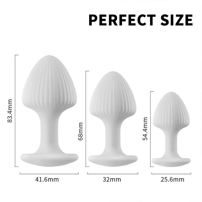 2.5 Cm3.2cm4.1cm Mushroom-Shaped Haircut Wear Out Butt Plug Anal Leak-Proonal Dilatation Device G-Spot Climax Toy SM_voghion.com