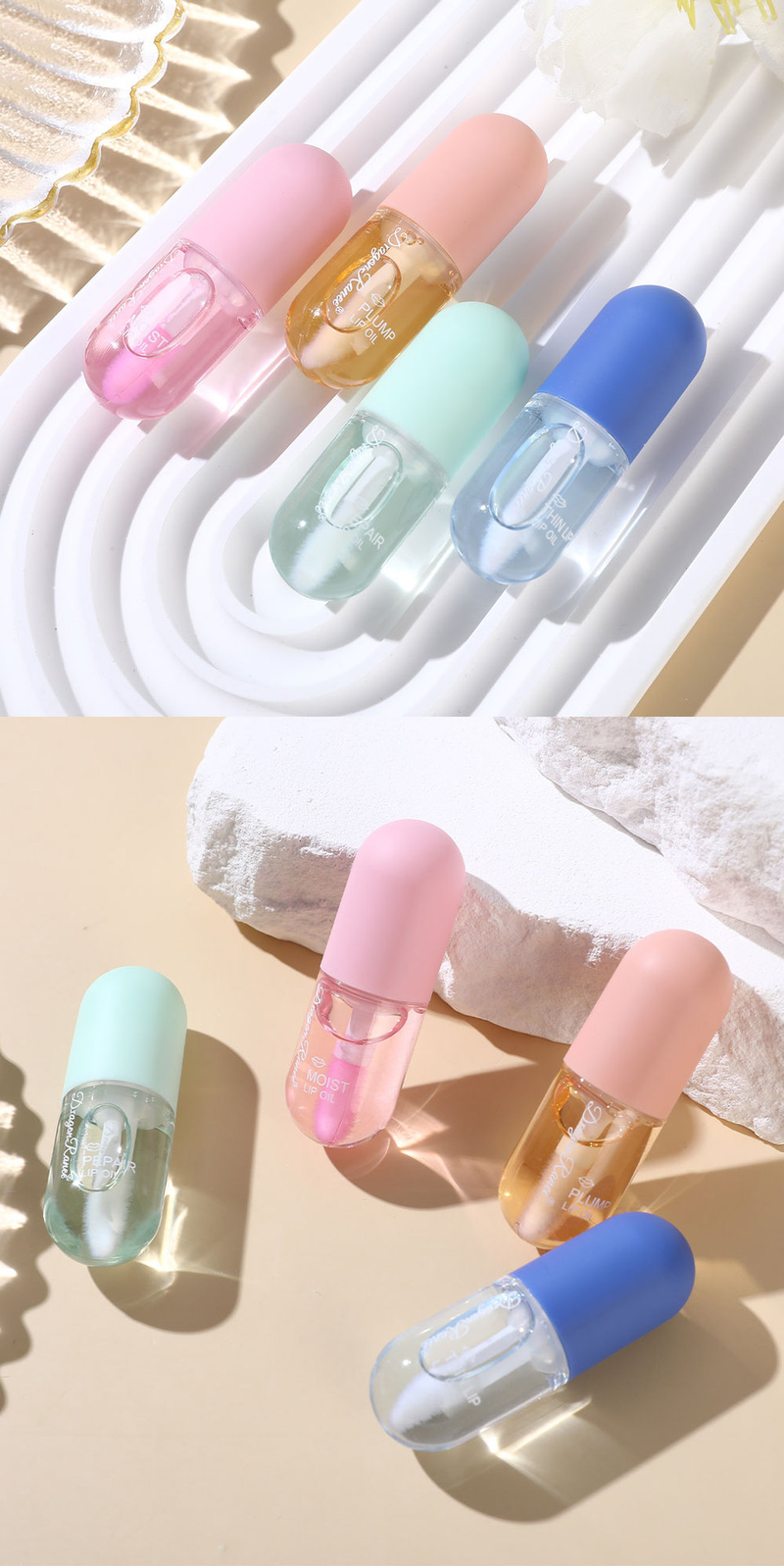 2-Piece Ginger Mint Lip Plumper Set - Lip Care Serum For Hydration, Fuller & Plumper Lips_voghion.com