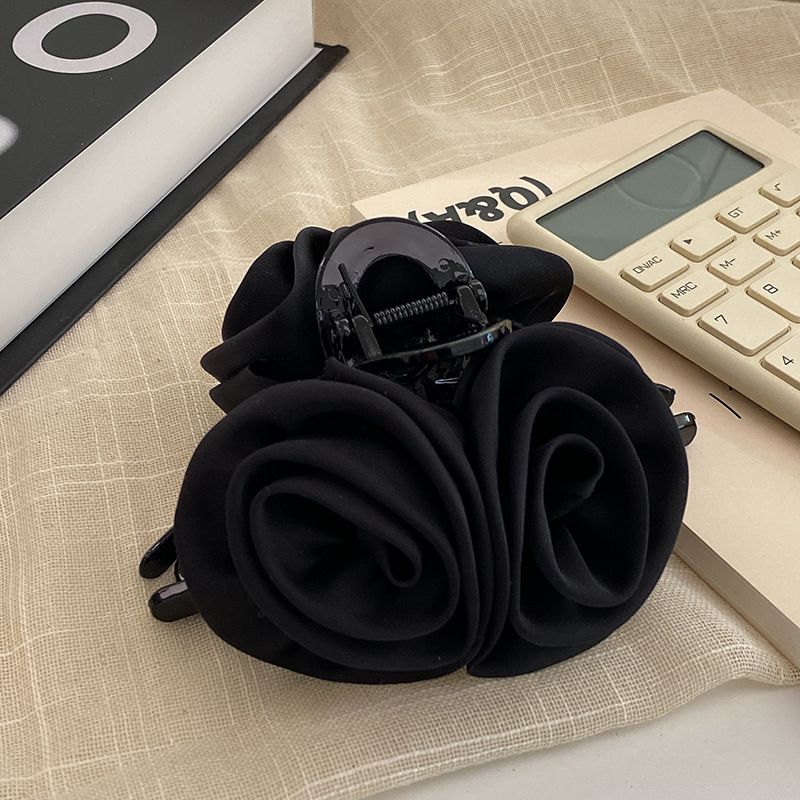 Romantische französische Rosenblütenklaue für Damen, hochwertige koreanische Haifischpfanne, Haar-Rückenkopf-Löffel-Clip, Kopfbedeckung_voghion.com