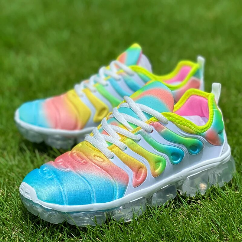 Casual för kvinnor Andningsbara Lätta Sneakers Gummisula Bekväma Träningsskor Flerfärgade Sportskor_voghion.com
