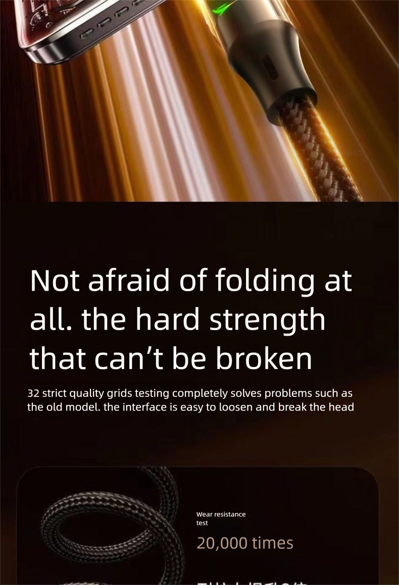 Luminous Meteor Light 10A Super Fast Data Dual Type-C Compatible With Huawei Xiaomi Vivo Mobile Phone Charging Cable_voghion.com